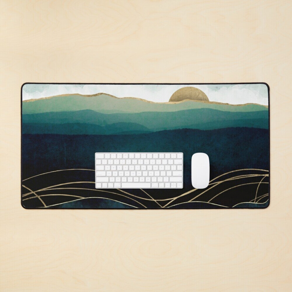 Desk Mat Waters Large Gaming Mouse Pad 35X16 Inch Indigo 7802738320077