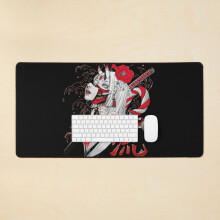 Desk Mat oni the samurai woman Large Gaming Mouse Pad 35x16 inch