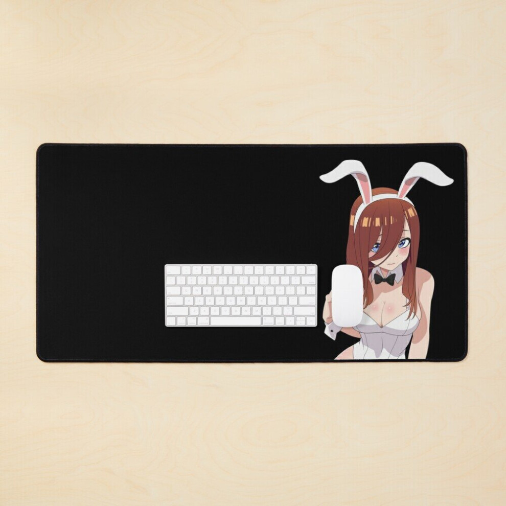 Desk Mat Miku Nakano Bunny Girl Large Gaming Mouse Pad 35X16 Inch 7802738350609