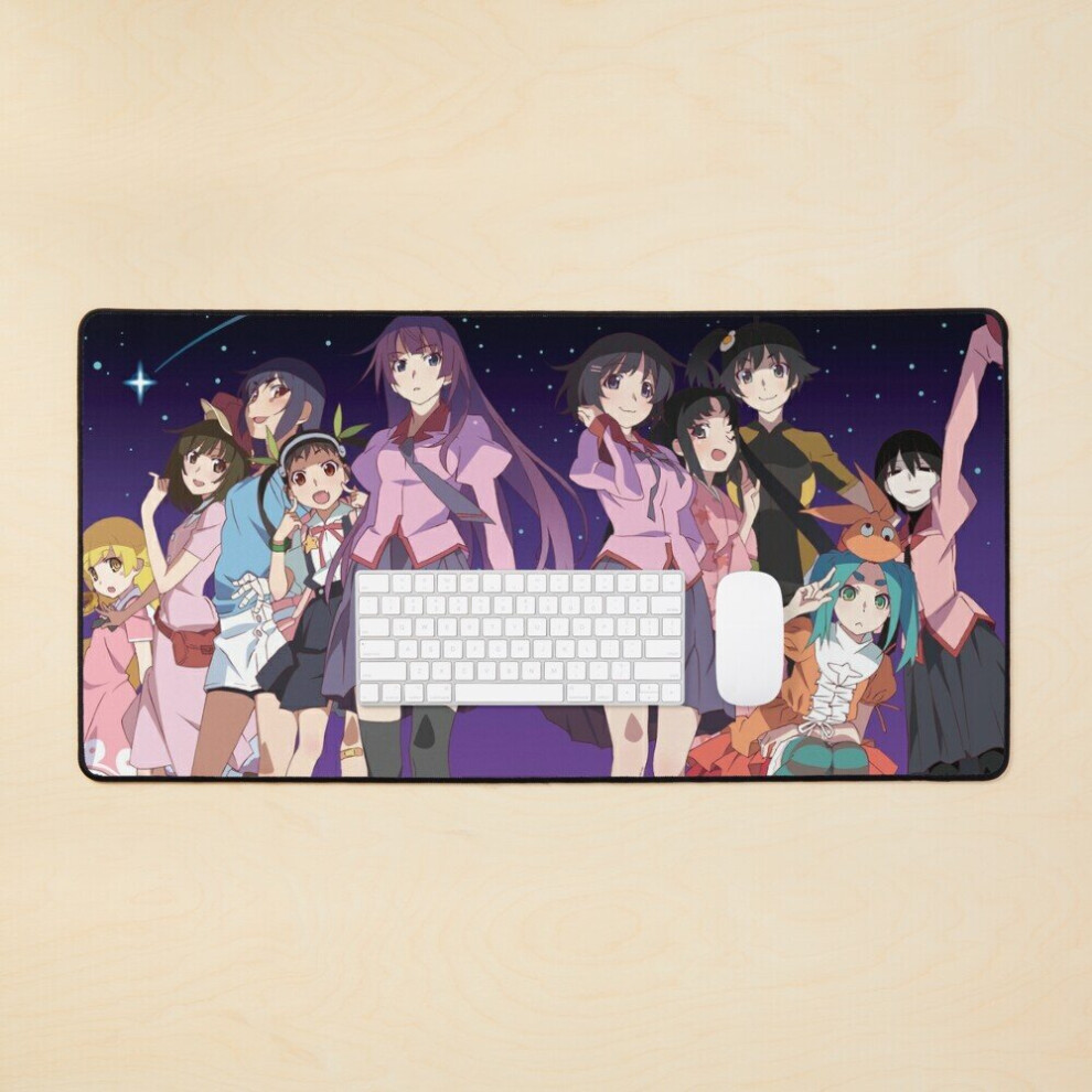 Desk Mat Monogatari Series - Group Large Gaming Mouse Pad 35X16 Inch 7802738392807