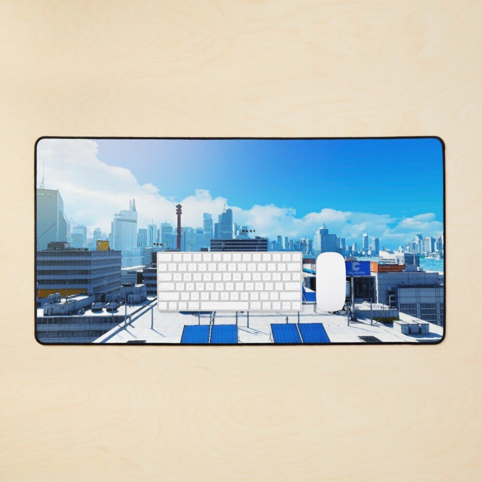 Desk Mat Mirrors Edge - Beginning Rooftop Large Gaming Mouse Pad 35X16 Inch 7802738317664