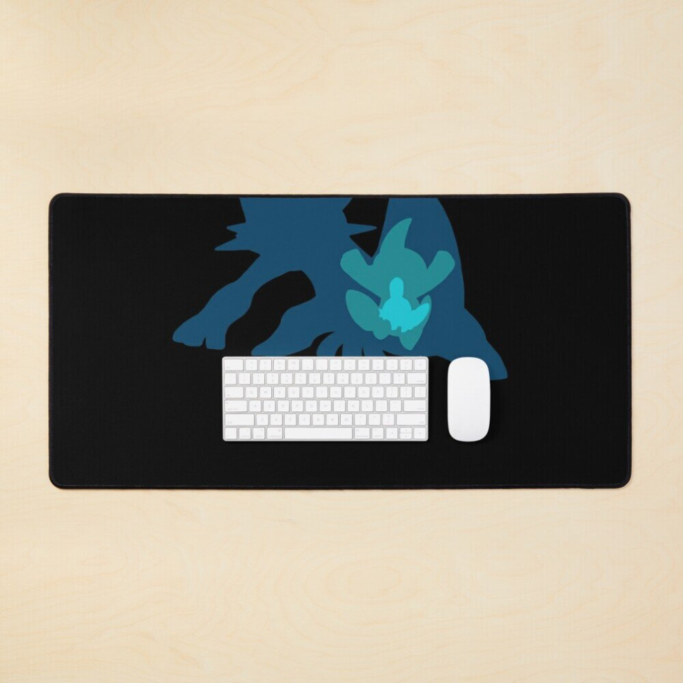 Desk Mat Mudkip Marshtomp Swampert Evolution Art Large Gaming Mouse Pad 35X16 Inch 7802738339987