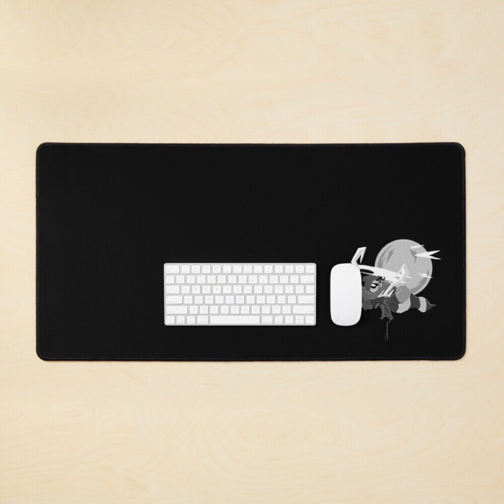 Desk Mat Rioichi Cooper - Grayscale Large Gaming Mouse Pad 35X16 Inch 7802738403428