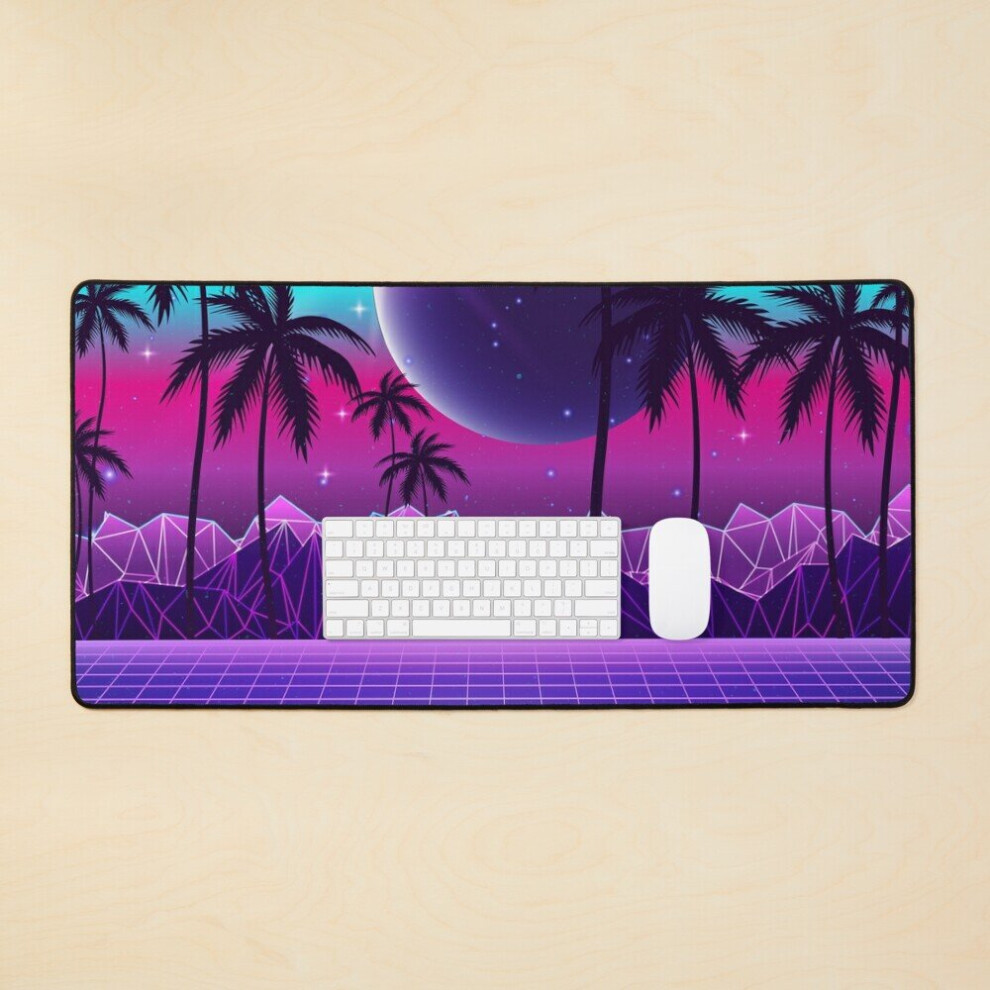 Desk Mat Twilight Retrowave Large Gaming Mouse Pad 35X16 Inch 7802738317718