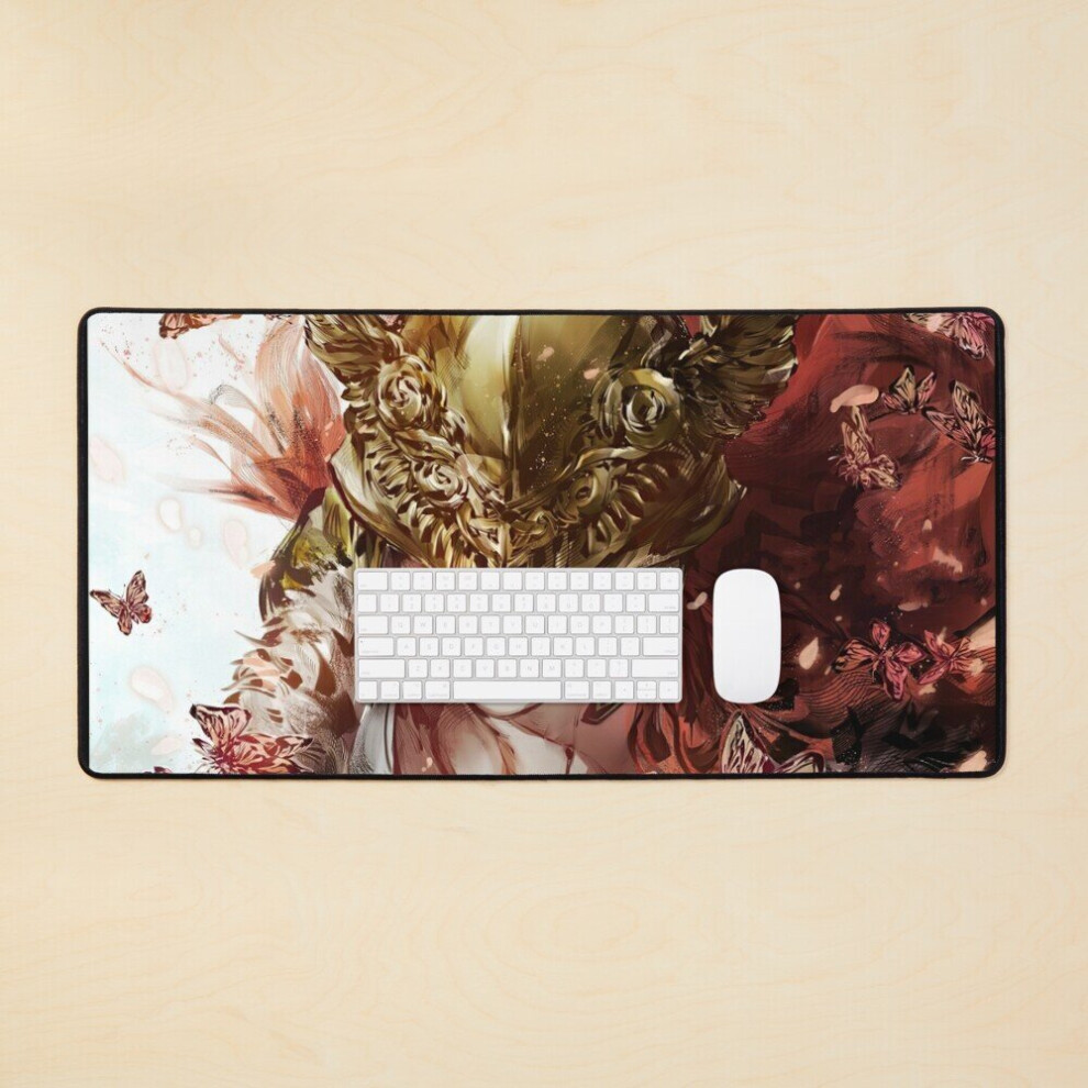 Desk Mat Elden Ring Malenia With Butterflies Large Gaming Mouse Pad 35X16 Inch 7802738378788
