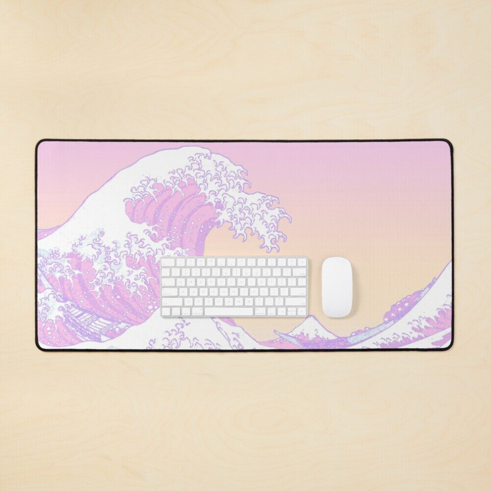 Desk Mat Great Wave Aesthetic Large Gaming Mouse Pad 35X16 Inch 7802738332711