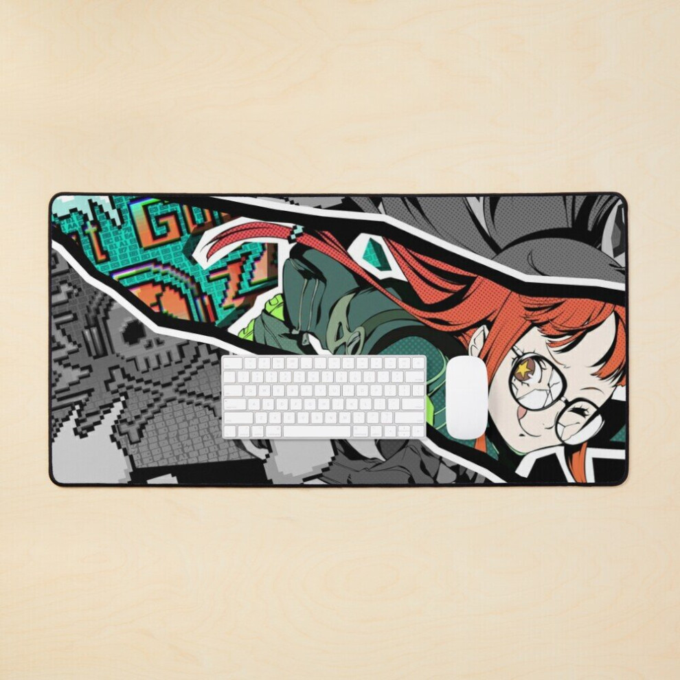 Desk Mat Futaba Sakura Battle Victory Screen Large Gaming Mouse Pad 35X16 Inch 7802738317688