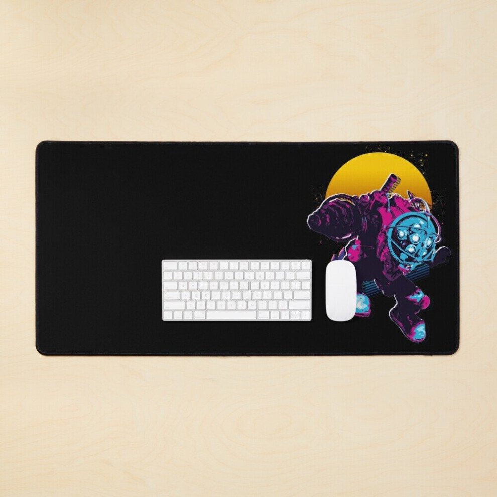 Desk Mat Bioshock 2 - Big Daddy *80S Retro* Large Gaming Mouse Pad 35X16 Inch 7802738320138
