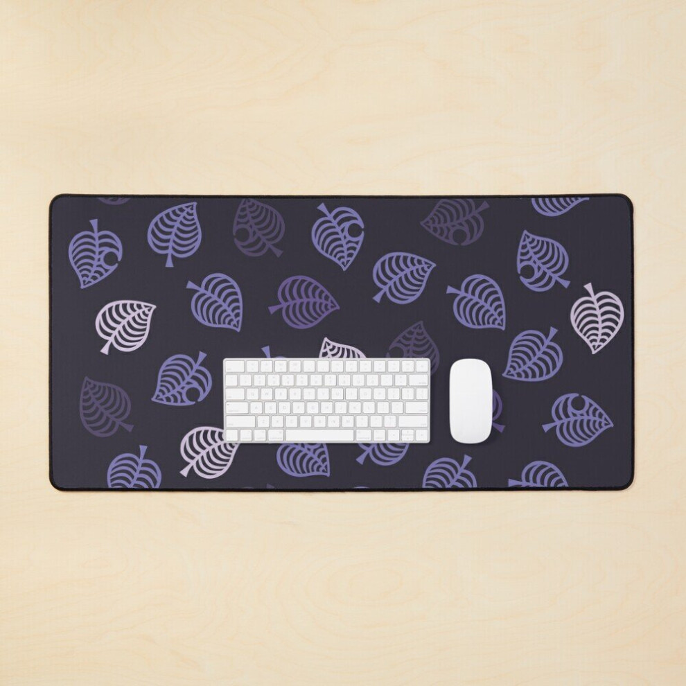 Desk Mat Nook Leaf Aloha Logo - / On Large Gaming Mouse Pad 35X16 Inch Purple/Lavender/Dark 7802738310573