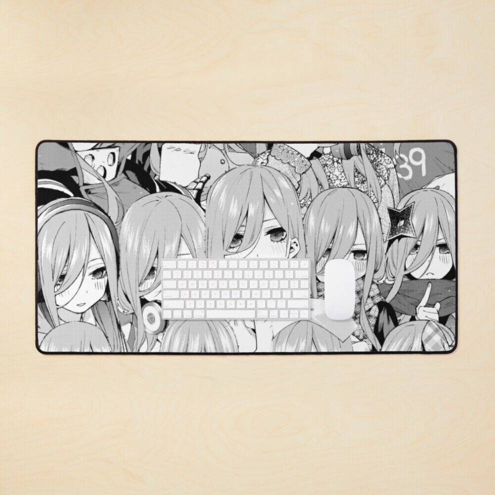 Desk Mat Miku Nakano The Quintessential Quintuplets Large Gaming Mouse Pad 35X16 Inch 7802738363029