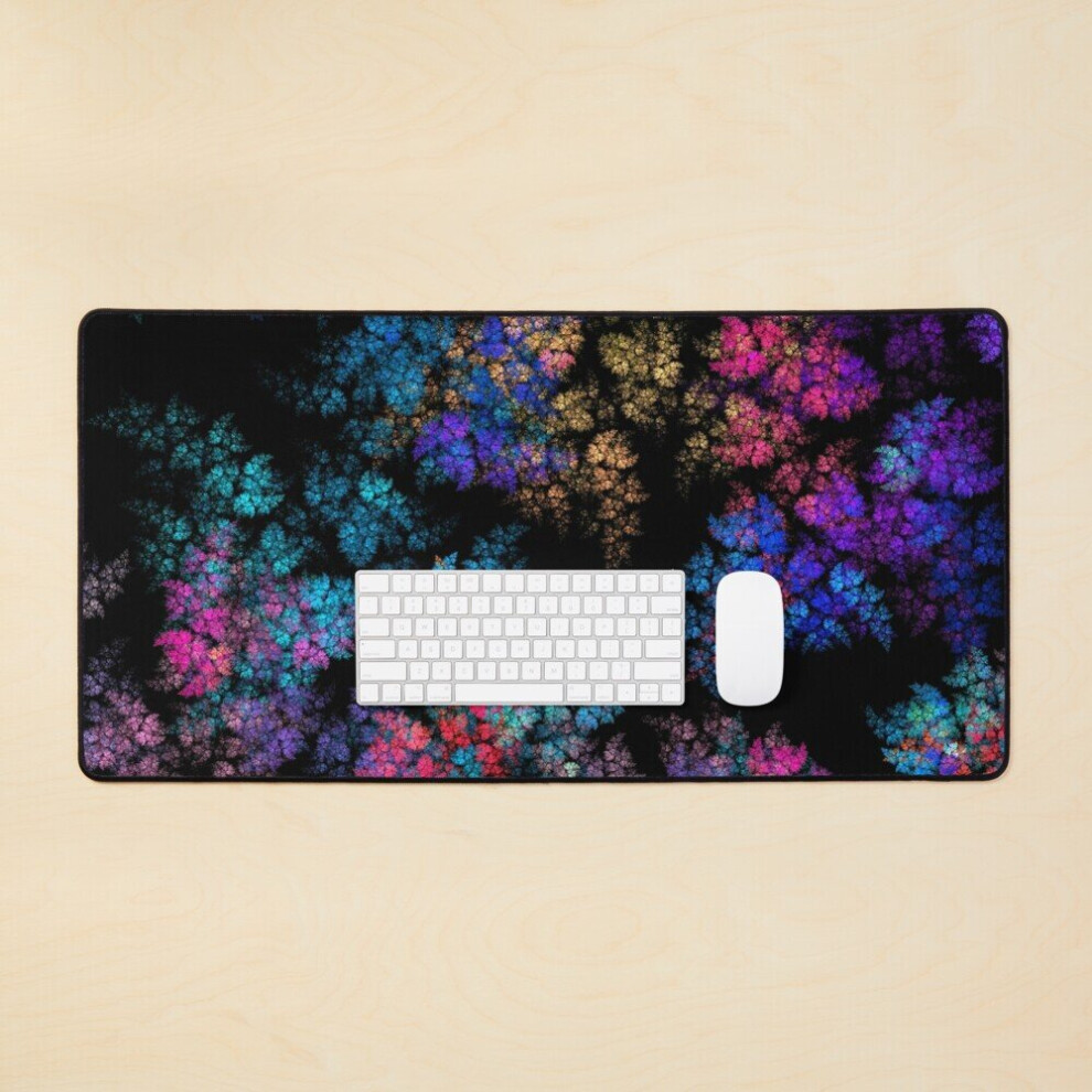 Desk Mat Fractal Leaves Large Gaming Mouse Pad 35X16 Inch 7802738388244