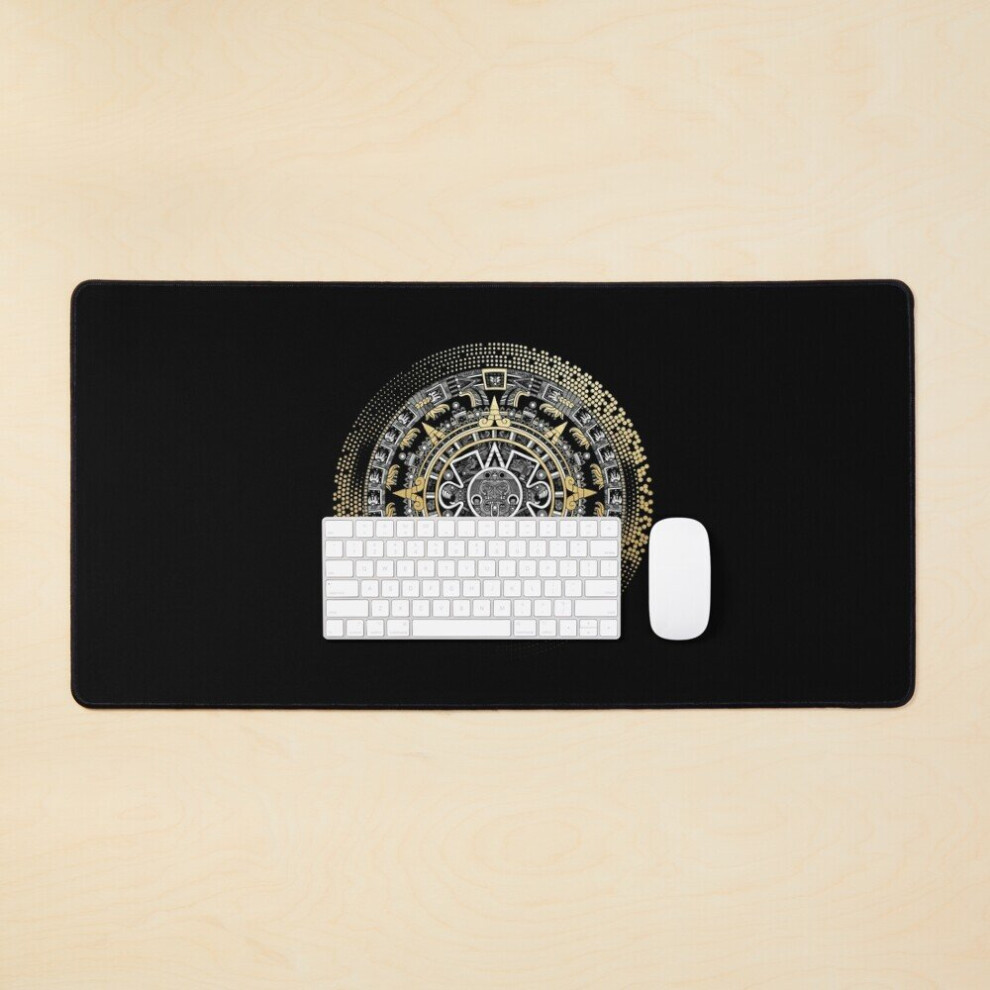 Desk Mat Aztec Calendar 5 Large Gaming Mouse Pad 35X16 Inch 7802738408980