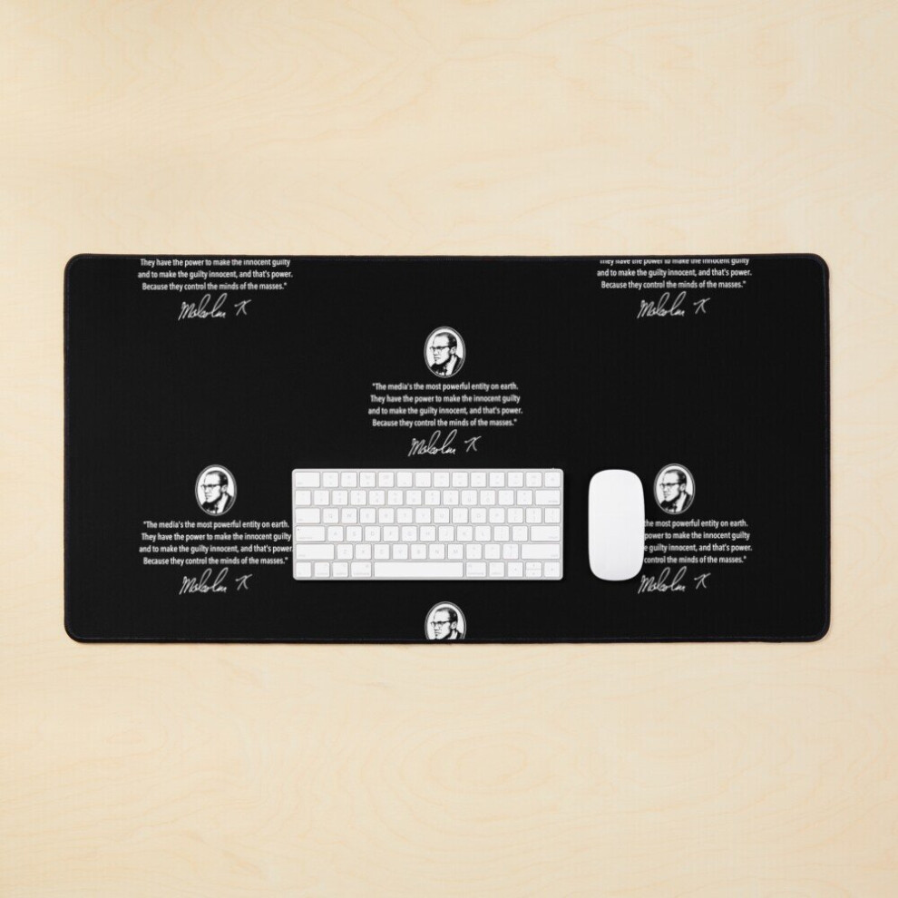 Desk Mat Malcolm X Quote Large Gaming Mouse Pad 35X16 Inch 7802738377576