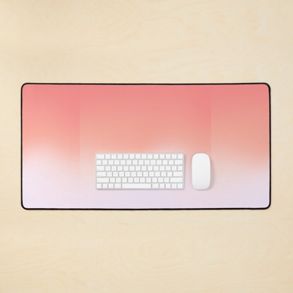 Desk Mat Gradient Large Gaming Mouse Pad 35X16 Inch Peach 7802738402209