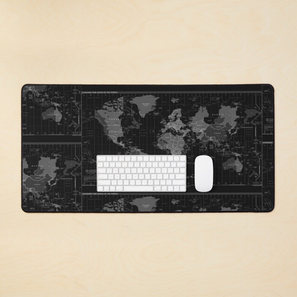Desk Mat Cool World Map Large Gaming Mouse Pad 35X16 Inch 7802738317701