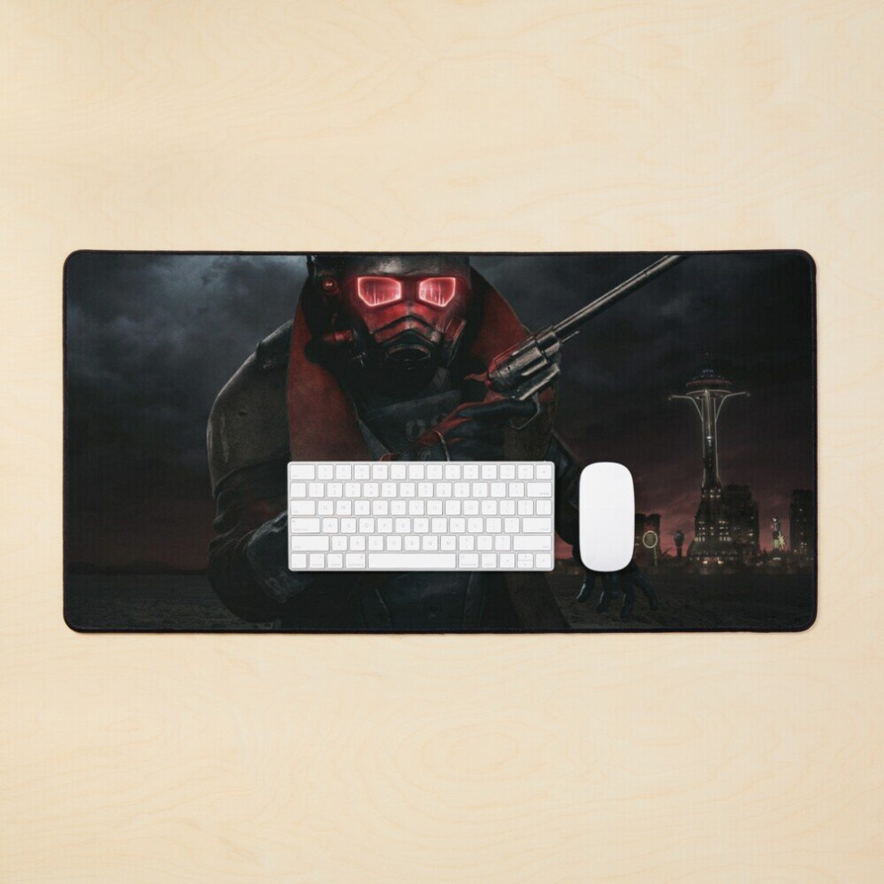 Desk Mat Fallout New Vegas Revolver Large Gaming Mouse Pad 35X16 Inch 7802738343137