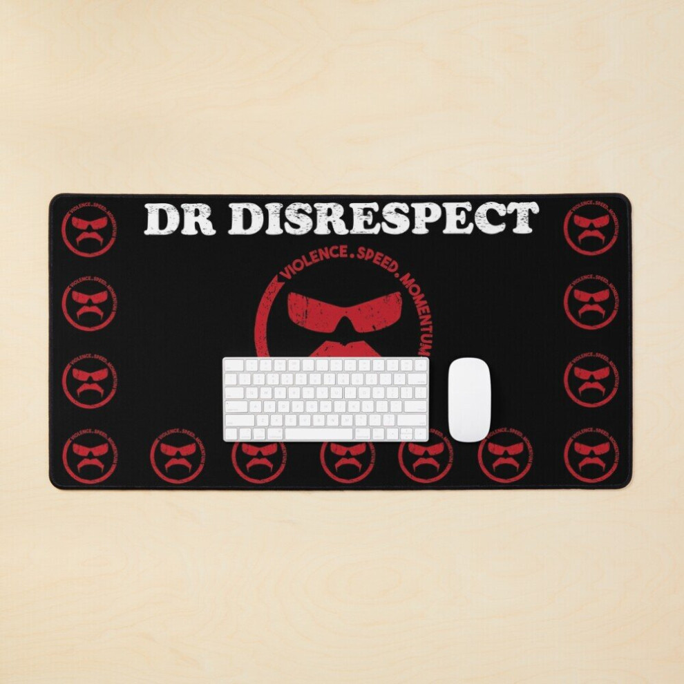 Desk Mat Dr Disrespect Violence Speed Momentum Large Gaming Mouse Pad 35X16 Inch 7802738327182