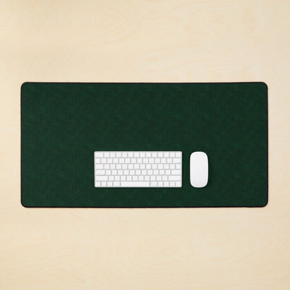 Desk Mat Textured dark green, solid green Large Gaming Mouse Pad 35x16 inch