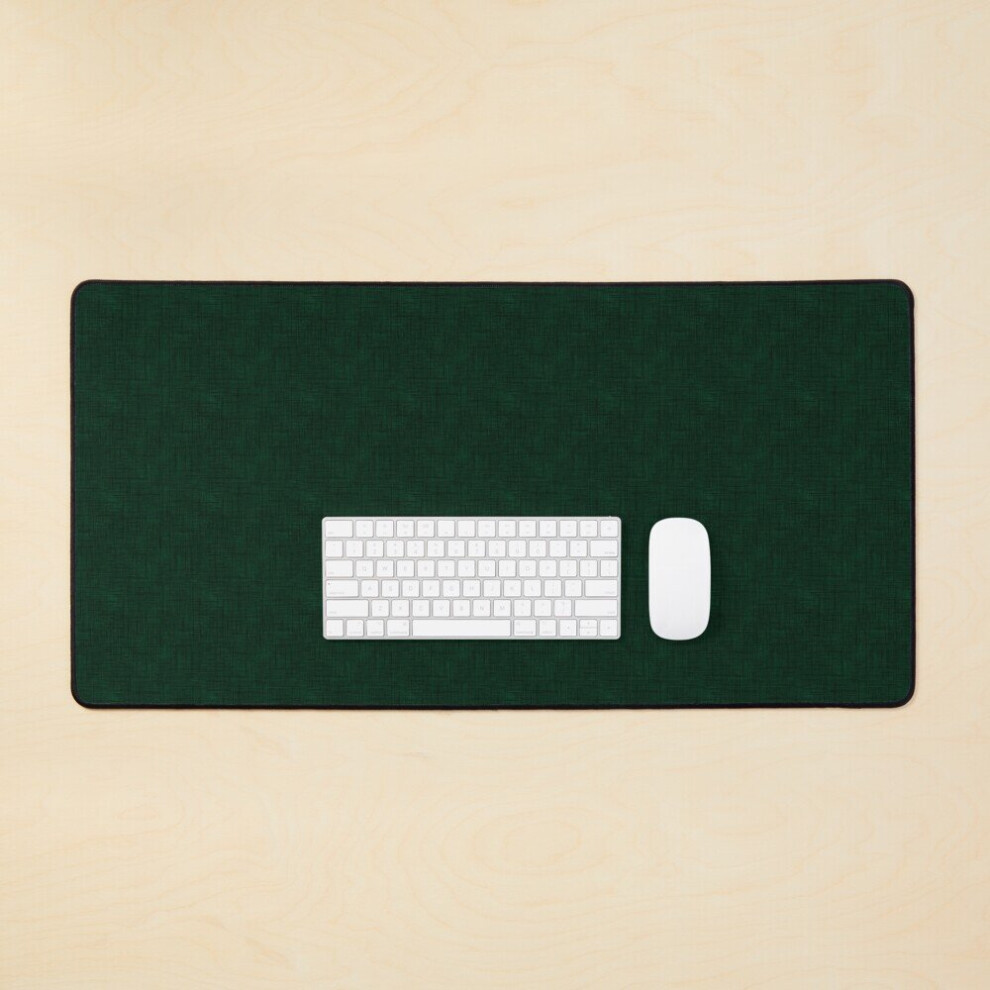 Desk Mat Textured Solid Large Gaming Mouse Pad 35X16 Inch Dark/Green 7802738386424