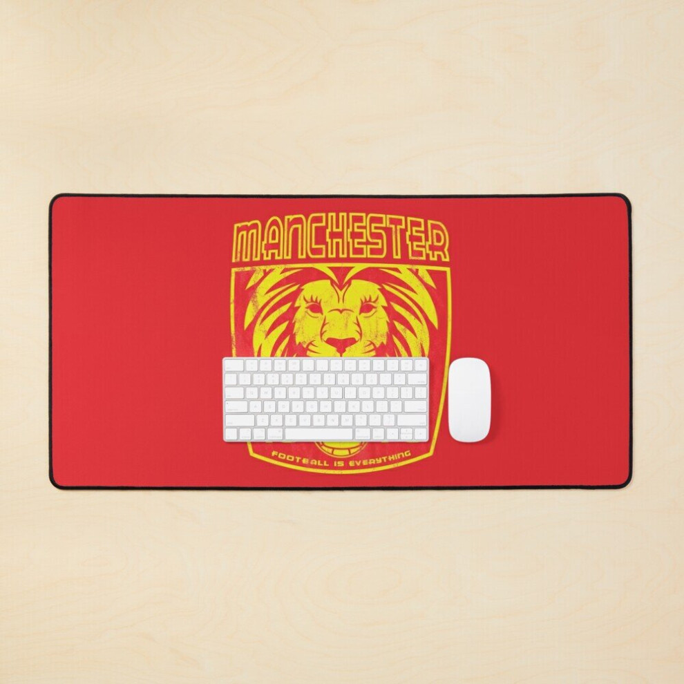 Desk Mat Football Is Everything - Manchester Alpha Fan Retro Large Gaming Mouse Pad 35X16 Inch 7802738391169