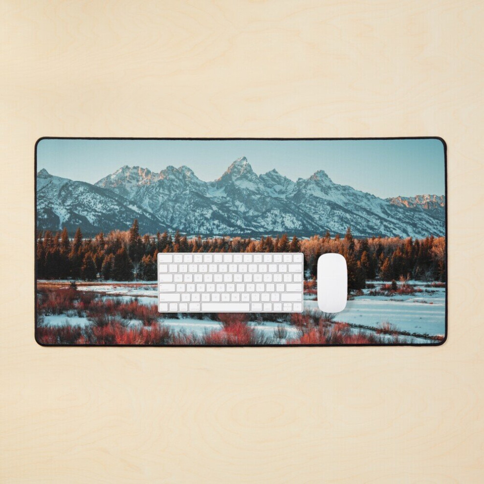 Desk Mat Grand Tetons Large Gaming Mouse Pad 35X16 Inch 7802738403404