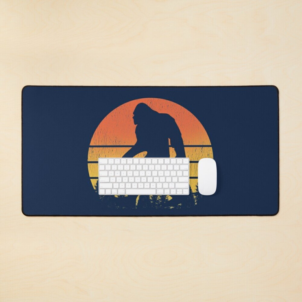 Desk Mat Retro Bigfoot Shirt, Bigfoot Tshirt, Vintage Bigfoot Large Gaming Mouse Pad 35X16 Inch 7802738364286