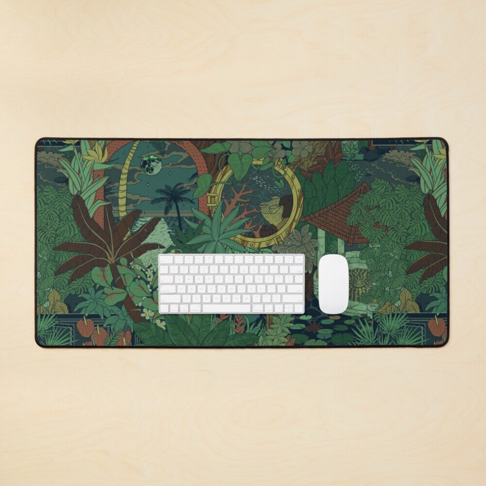 Desk Mat Dusk Large Gaming Mouse Pad 35X16 Inch Green 7802738312935
