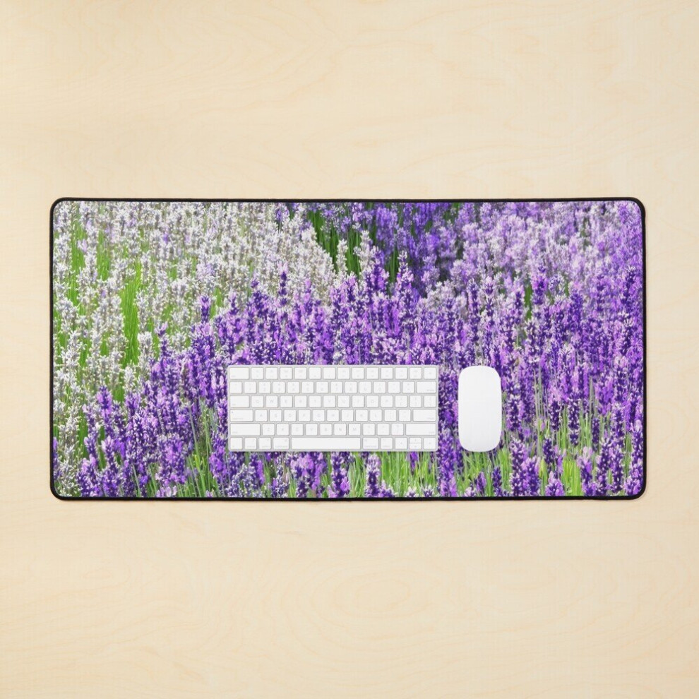 Desk Mat Field Of Aromatic Large Gaming Mouse Pad 35X16 Inch Purple/Lavender 7802738380262