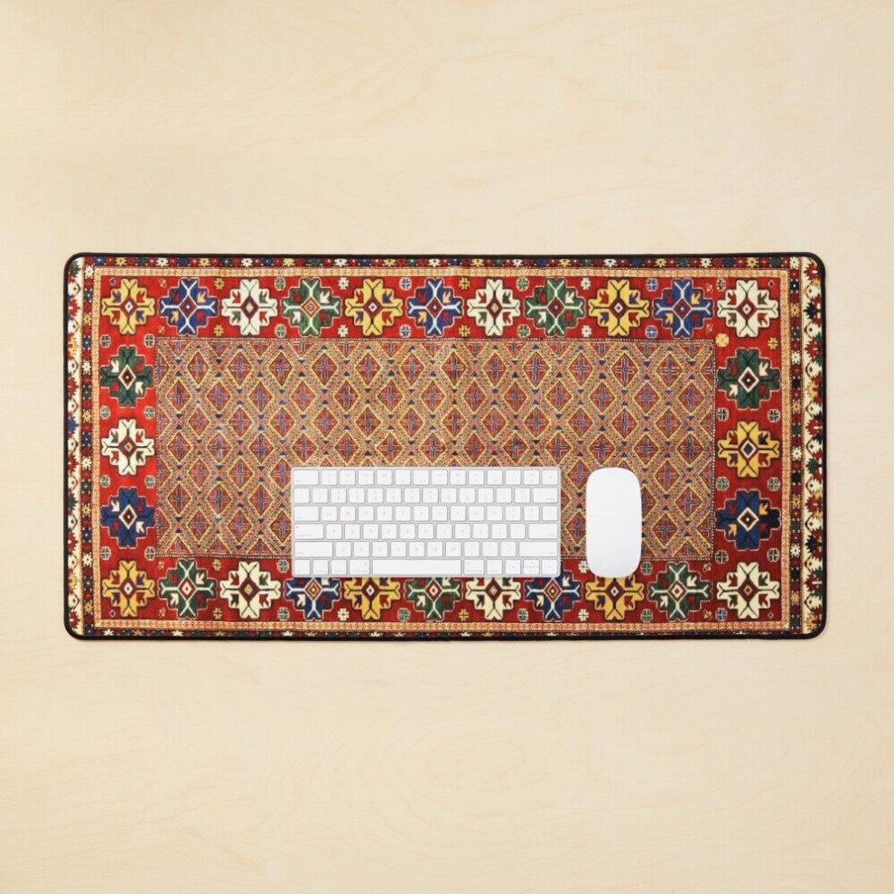 Desk Mat Antique Persian Rug Large Gaming Mouse Pad 35X16 Inch 7802738409772