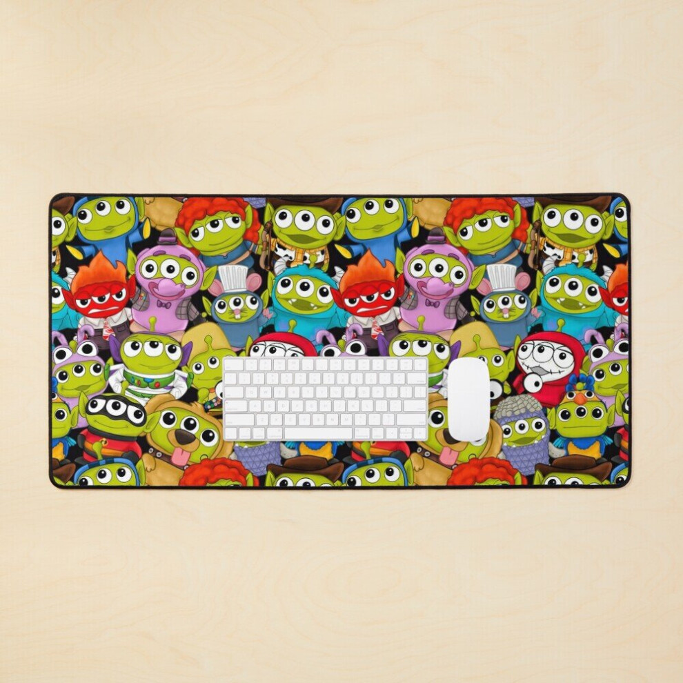 Desk Mat Little Men Remix Large Gaming Mouse Pad 35X16 Inch Green 7802738387643