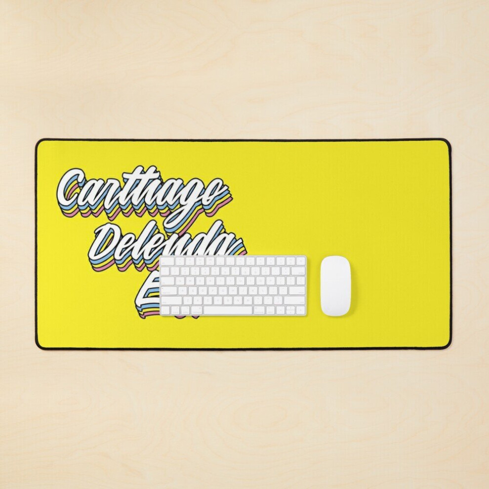 Desk Mat Carthago Delenda Est - Pop Latin Large Gaming Mouse Pad 35X16 Inch 7802738372687