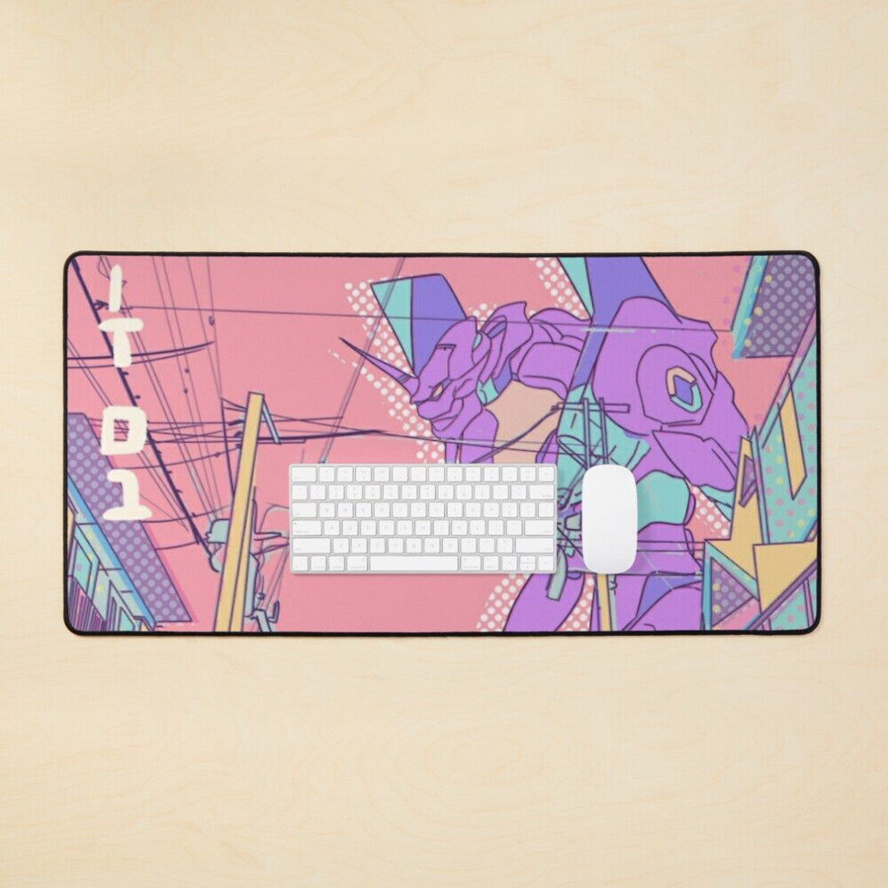 Desk Mat Vintage Evangelion Large Gaming Mouse Pad 35X16 Inch 7802738374506