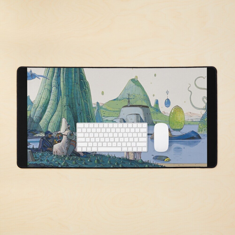 Desk Mat Moebius Landscape Large Gaming Mouse Pad 35X16 Inch 7802738392142