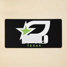 OpTic Texas Logo Large Gaming Mouse Pad 35x16 in – Extended Desk Mat with Non-Slip Rubber Base, Stitched Edges & Ultra-Smooth Surface