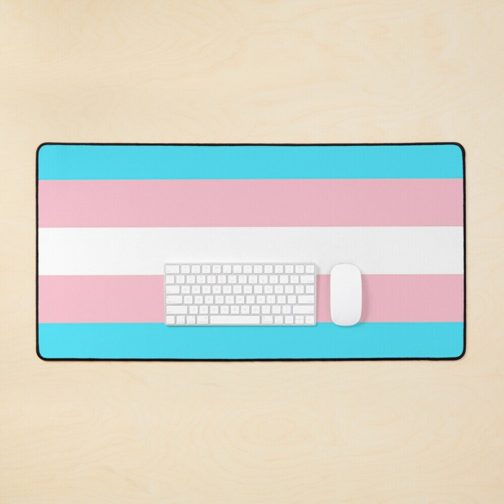 Desk Mat Transgender Pride Flag Large Gaming Mouse Pad 35X16 Inch 7802738353136