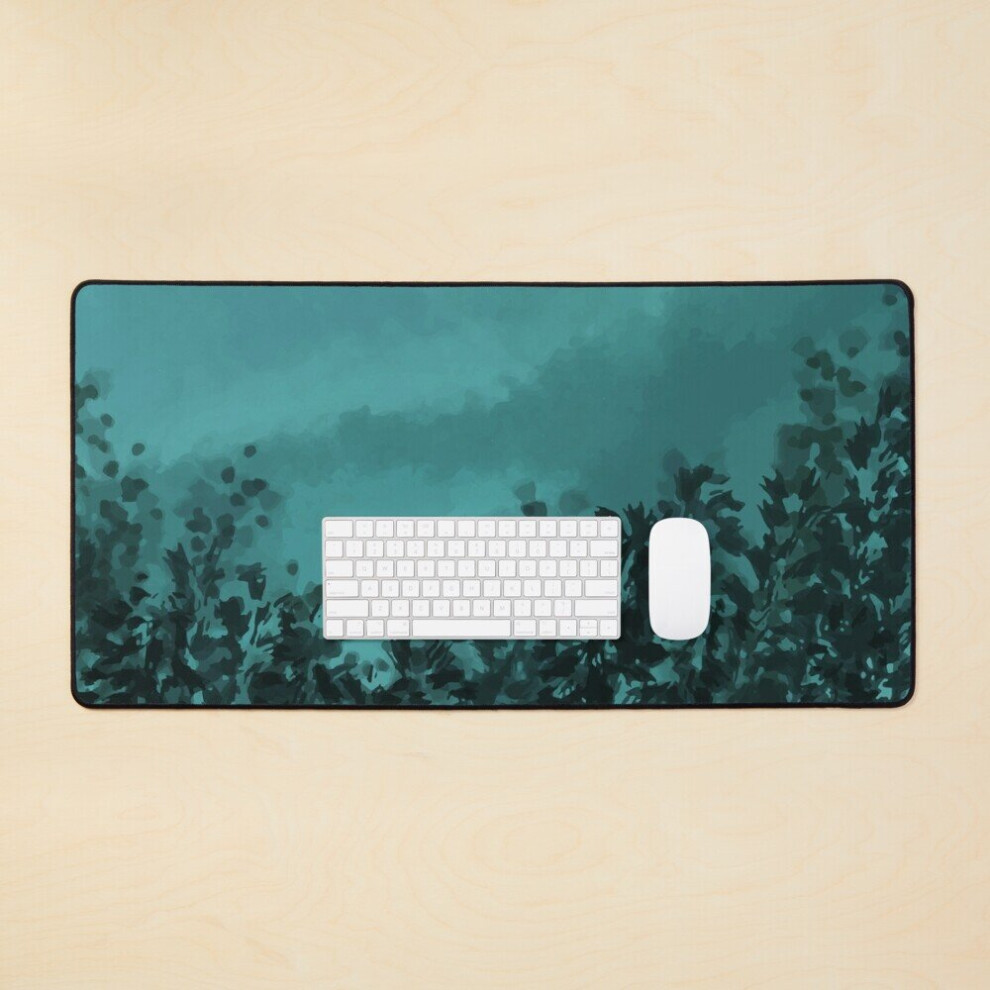 Desk Mat Watercolor Forest Lanscape Large Gaming Mouse Pad 35X16 Inch 7802738392869
