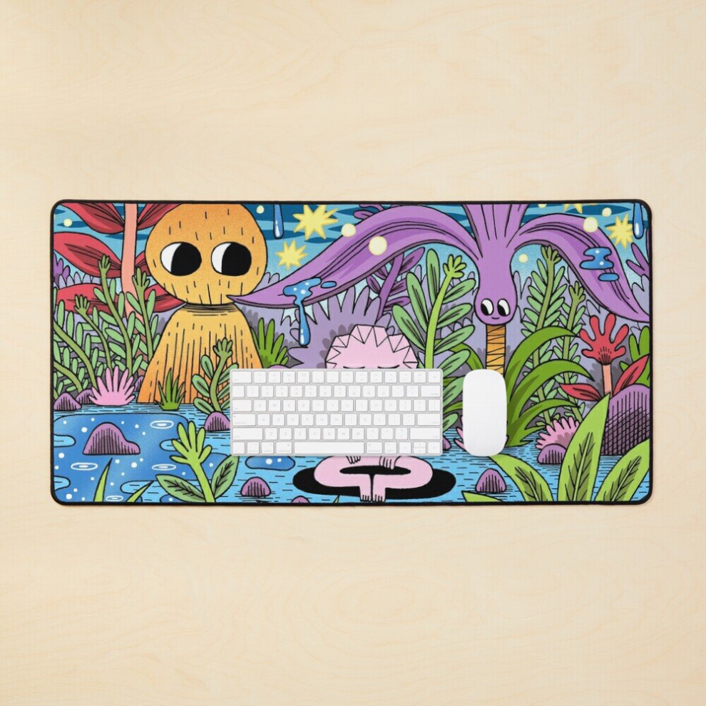Desk Mat Meditation Large Gaming Mouse Pad 35X16 Inch 7802738371567