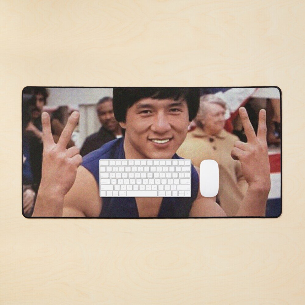 Desk Mat Young Jackie Chan Large Gaming Mouse Pad 35X16 Inch 7802738396164