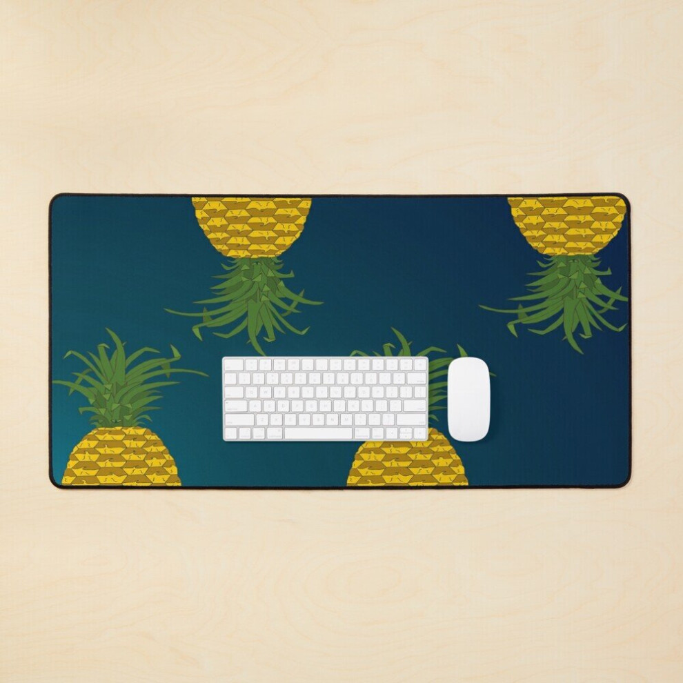 Desk Mat Ombre Pineapple Large Gaming Mouse Pad 35X16 Inch Blue 7802738381795
