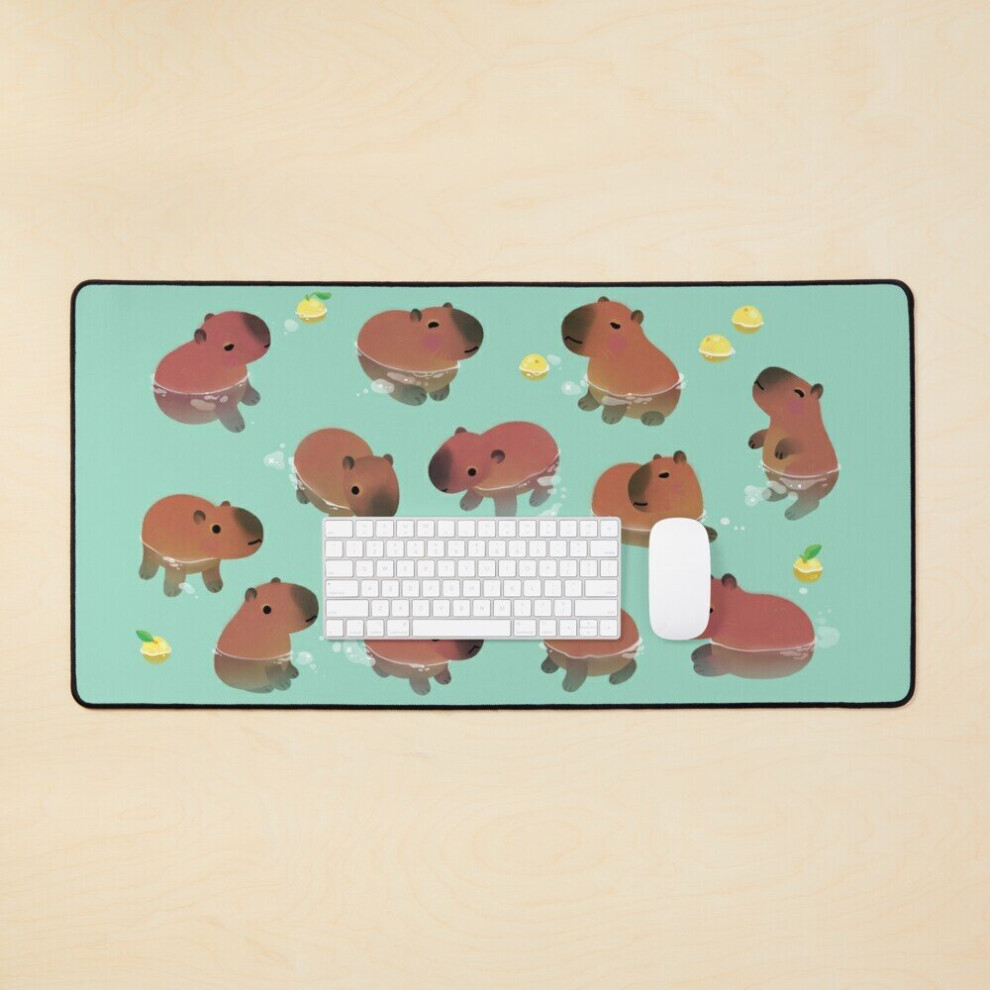 Desk Mat Capybath Time Large Gaming Mouse Pad 35X16 Inch 7802738329827