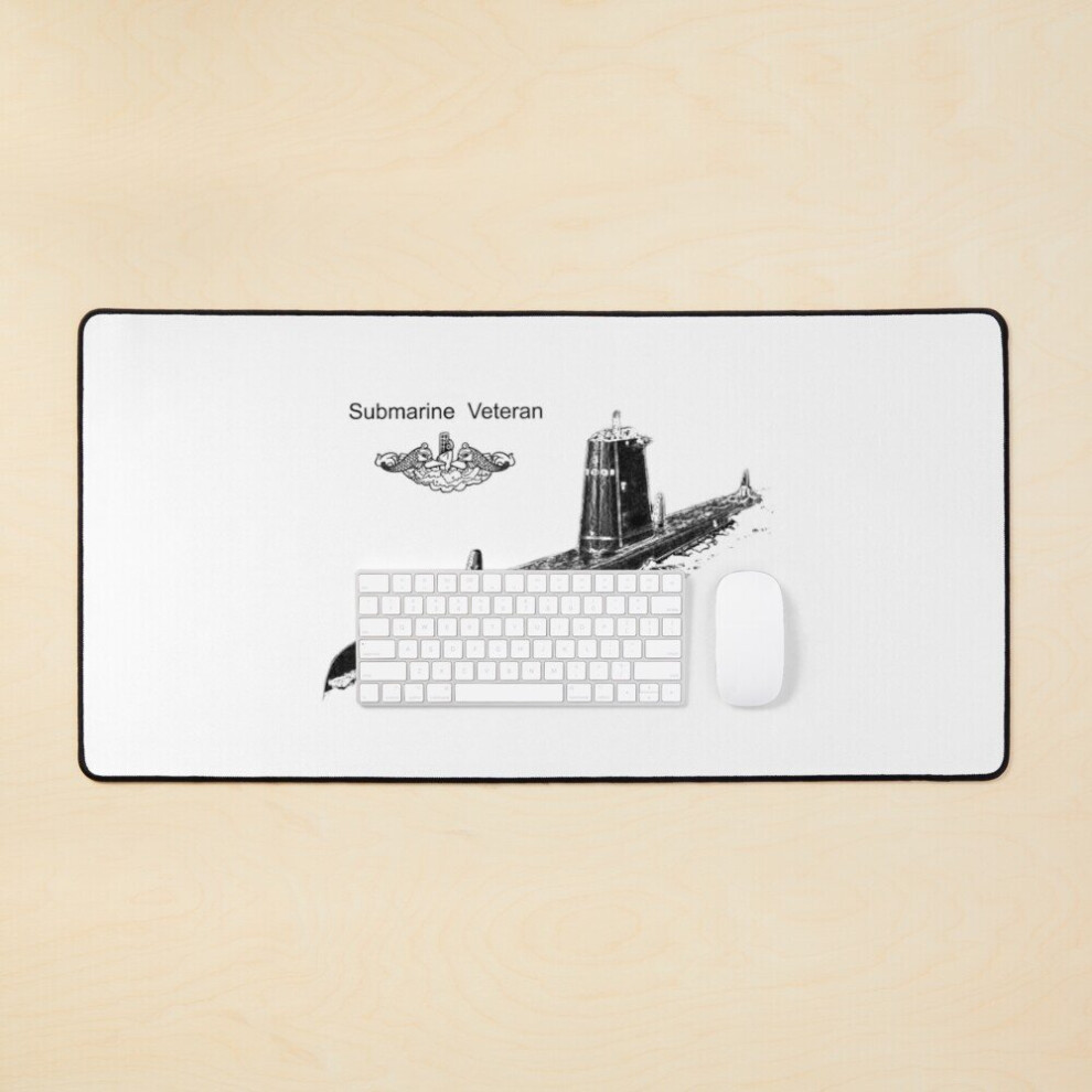 Desk Mat Submarine Veteran Large Gaming Mouse Pad 35X16 Inch 7802738375947