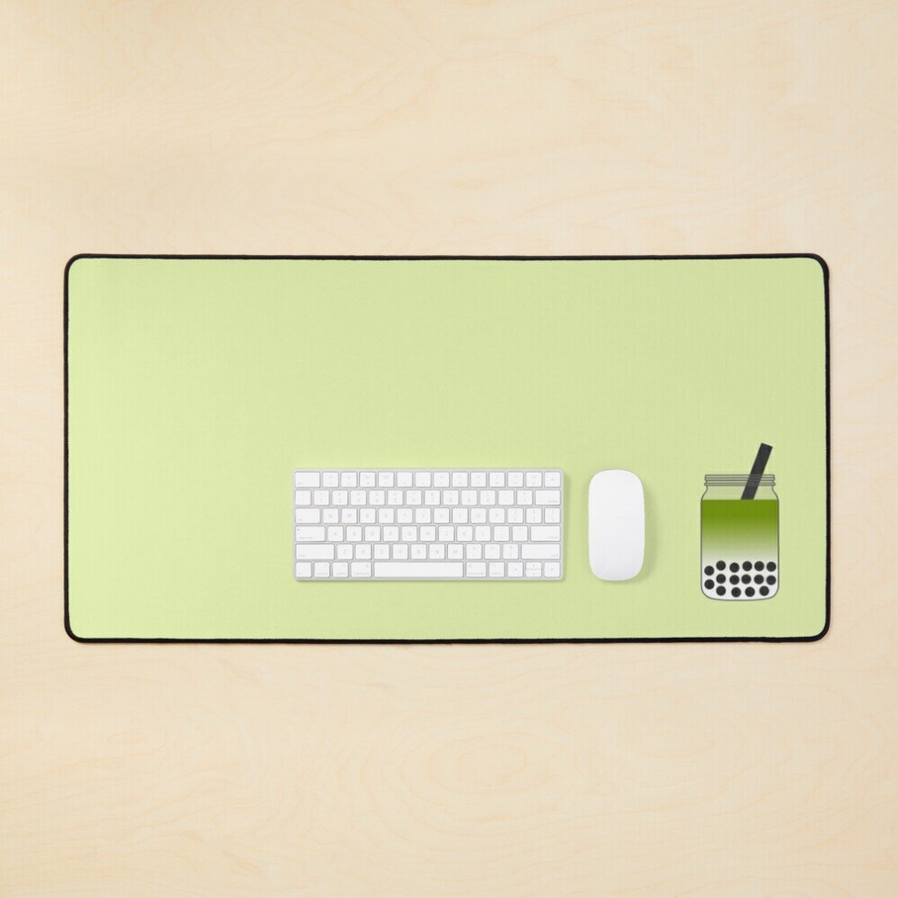 Desk Mat Matcha Bubble Tea In Mason Jar Large Gaming Mouse Pad 35X16 Inch 7802738409024