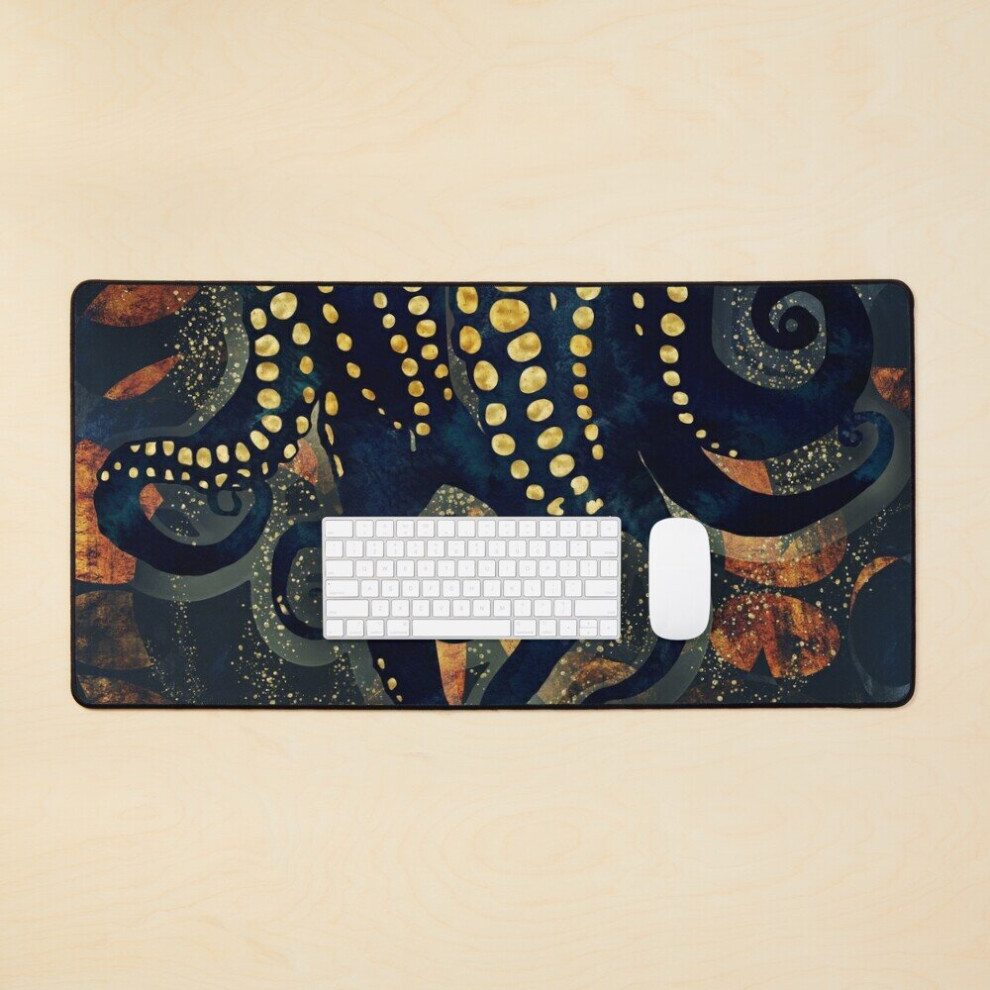 Desk Mat Metallic Ocean Large Gaming Mouse Pad 35X16 Inch 7802738384161