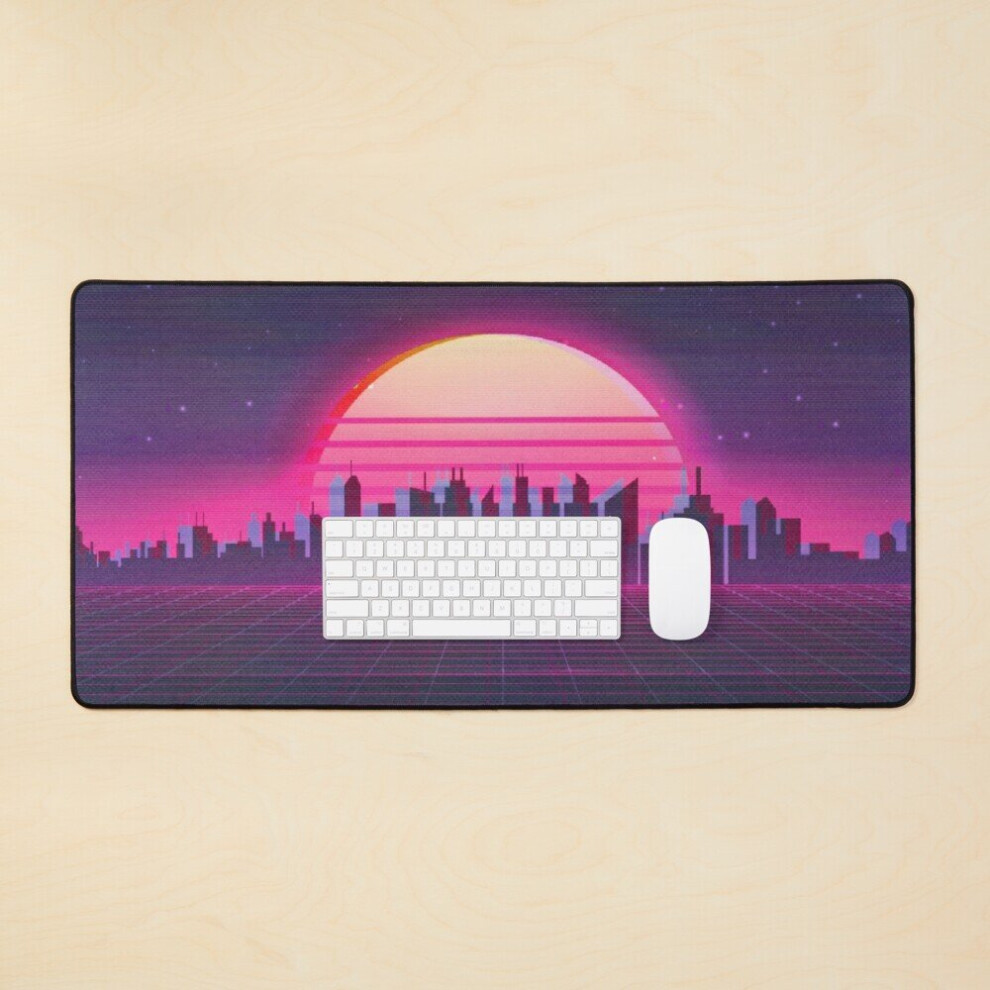 Desk Mat Retrowave Vhs Large Gaming Mouse Pad 35X16 Inch 7802738366105