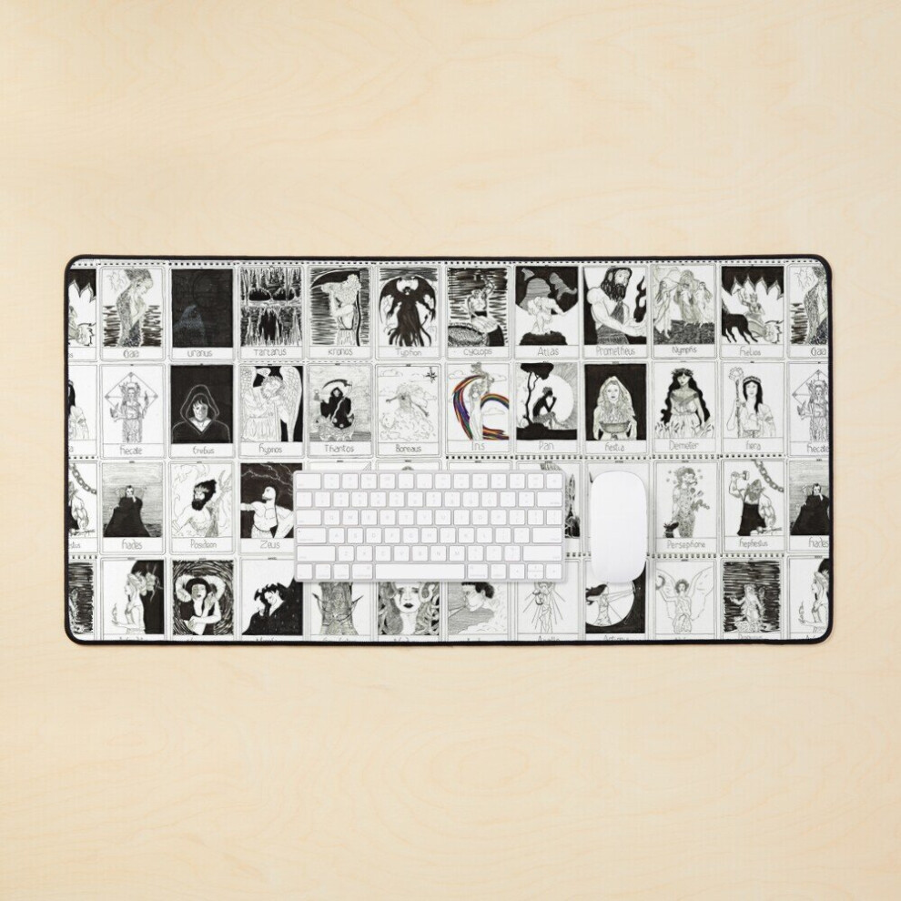 Desk Mat Greek Gods Large Gaming Mouse Pad 35X16 Inch 7802738324853