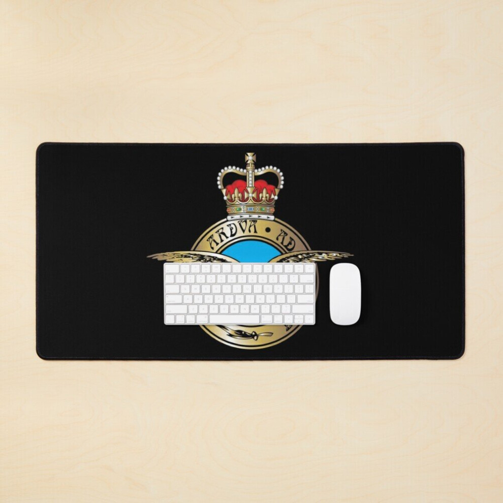 Desk Mat Badge Of The Royal Air Force Large Gaming Mouse Pad 35X16 Inch 7802738371208