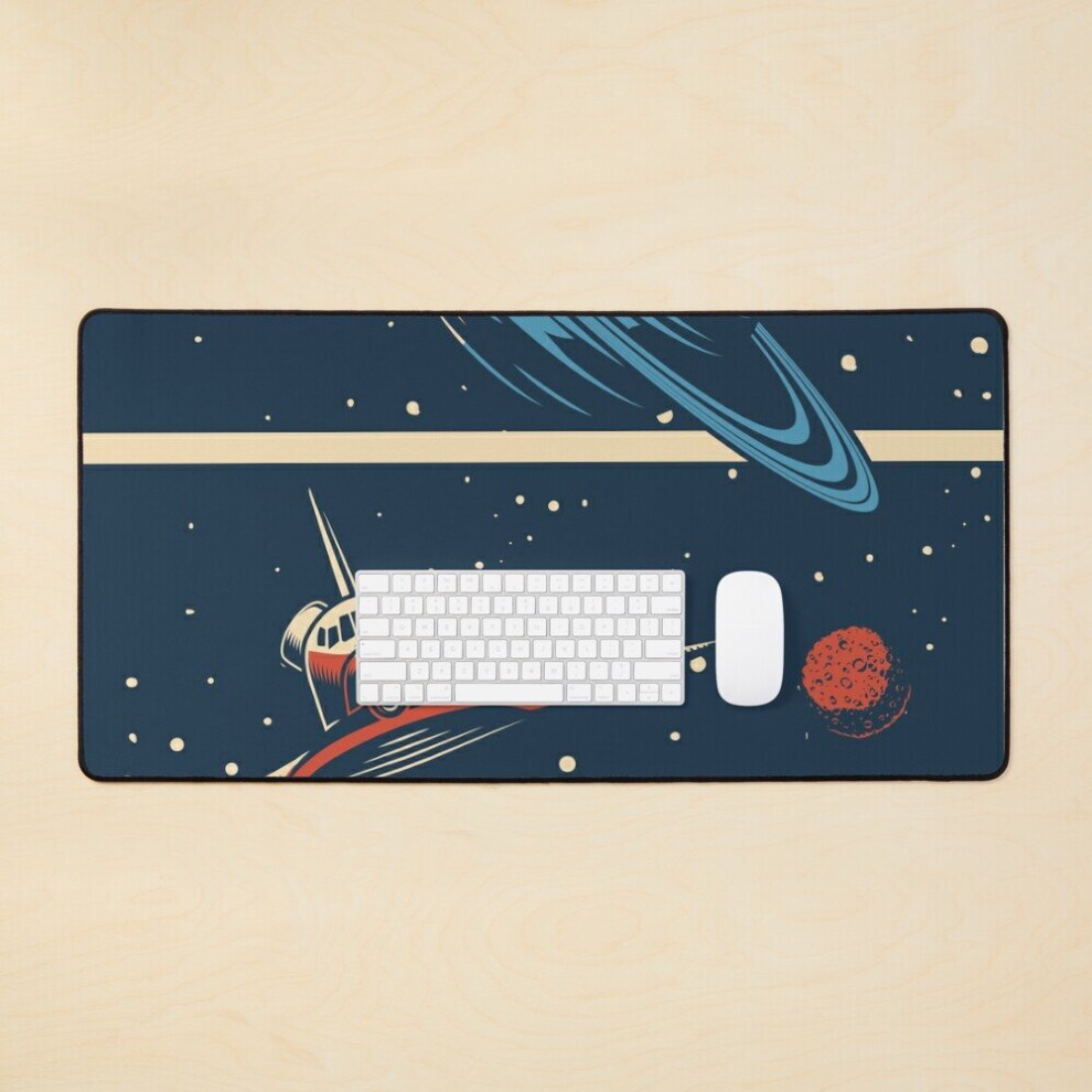 Desk Mat Vintage Space Tour Large Gaming Mouse Pad 35X16 Inch 7802738367973
