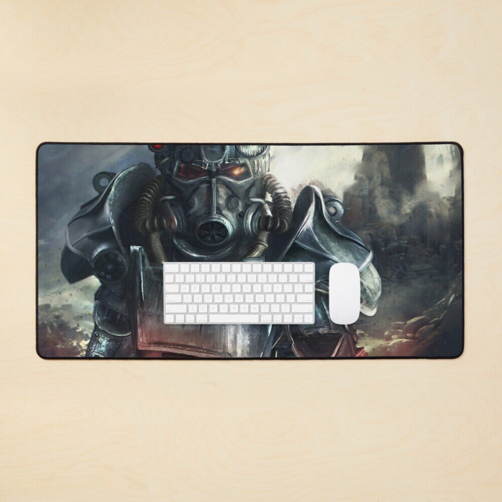 Desk Mat Fallout Brotherhood Of Steel Soldier Large Gaming Mouse Pad 35X16 Inch 7802738410204