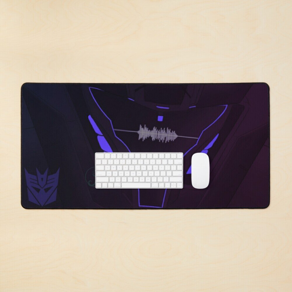 Bearlad Desk Mat Soundwave Transformers Prime Decepticon Spymaster Large Gaming Mouse Pad 35X16 Inch