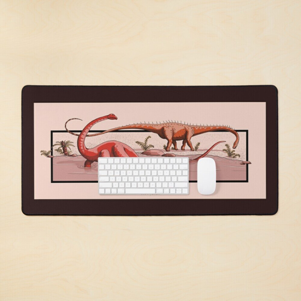 Desk Mat Diplodocus: Then And Now Large Gaming Mouse Pad 35X16 Inch 7802738364590